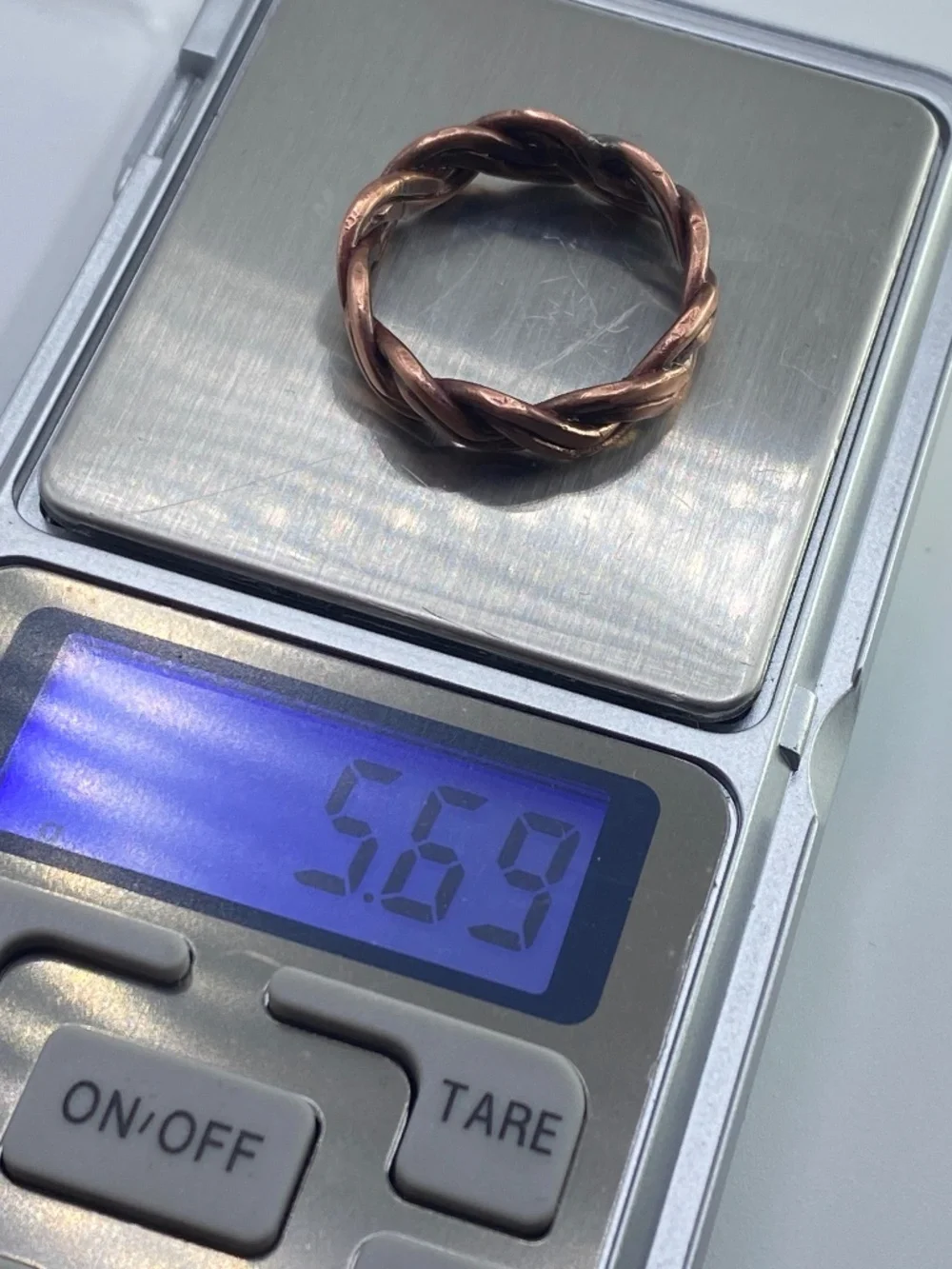 Handcrafted Solid Copper Braided Ring Artisan Woven Band Jewelry Size 10 OOAK